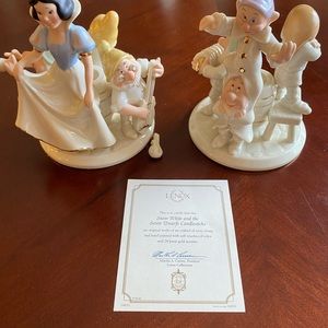 Lenox Disney Snow White & 7 Dwarfs Candle Sticks